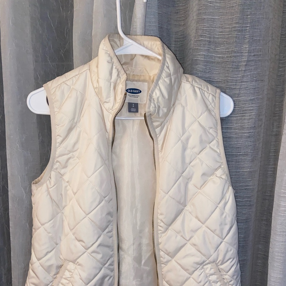Cream old navy vest